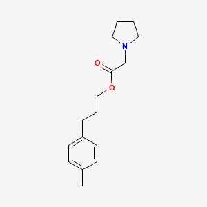 3-(4-Methylphenyl)propyl pyrrolidin-1-ylacetate