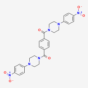 1-(4-Nitrophenyl)-4-(4-{[4-(4-nitrophenyl)-1-piperazinyl]carbonyl}benzoyl)piperazine