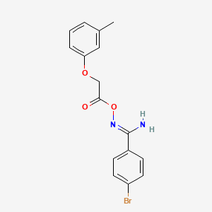 4-bromo-N'-{[(3-methylphenoxy)acetyl]oxy}benzenecarboximidamide