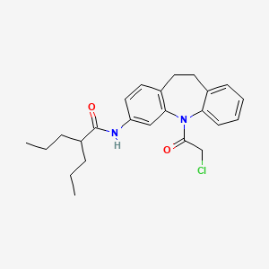 N-[5-(chloroacetyl)-10,11-dihydro-5H-dibenzo[b,f]azepin-3-yl]-2-propylpentanamide