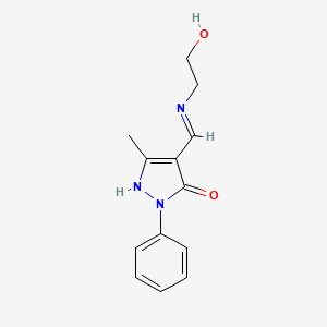 (4Z)-4-{[(2-Hydroxyethyl)amino]methylidene}-3-methyl-1-phenyl-4,5-dihydro-1H-pyrazol-5-one