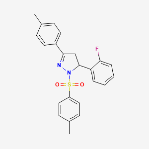 5-(2-fluorophenyl)-3-(4-methylphenyl)-1-[(4-methylphenyl)sulfonyl]-4,5-dihydro-1H-pyrazole