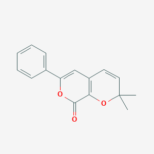 molecular formula C16H14O3 B1164402 2,2-Dimethyl-6-phenylpyrano[3,4-b]pyran-8-one CAS No. 1153624-36-2