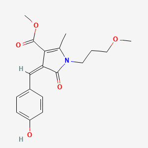 methyl (4Z)-4-(4-hydroxybenzylidene)-1-(3-methoxypropyl)-2-methyl-5-oxo-4,5-dihydro-1H-pyrrole-3-carboxylate