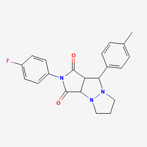 2-(4-fluorophenyl)-9-(4-methylphenyl)tetrahydro-5H-pyrazolo[1,2-a]pyrrolo[3,4-c]pyrazole-1,3(2H,3aH)-dione