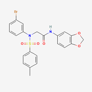 N-(2H-1,3-Benzodioxol-5-YL)-2-[N-(3-bromophenyl)4-methylbenzenesulfonamido]acetamide