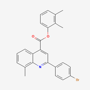 molecular formula C25H20BrNO2 B11644045 2,3-Dimethylphenyl 2-(4-bromophenyl)-8-methylquinoline-4-carboxylate 