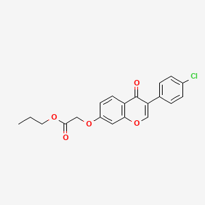 molecular formula C20H17ClO5 B11644059 propyl {[3-(4-chlorophenyl)-4-oxo-4H-chromen-7-yl]oxy}acetate 