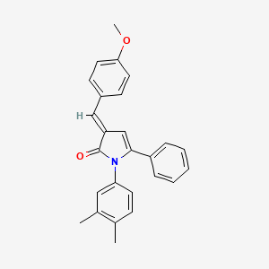 (3E)-1-(3,4-dimethylphenyl)-3-(4-methoxybenzylidene)-5-phenyl-1,3-dihydro-2H-pyrrol-2-one