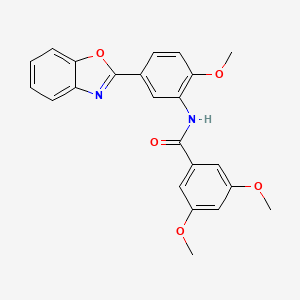 molecular formula C23H20N2O5 B11644118 N-[5-(1,3-benzoxazol-2-yl)-2-methoxyphenyl]-3,5-dimethoxybenzamide 