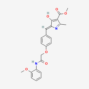 molecular formula C23H22N2O6 B11644127 methyl (5Z)-5-(4-{2-[(2-methoxyphenyl)amino]-2-oxoethoxy}benzylidene)-2-methyl-4-oxo-4,5-dihydro-1H-pyrrole-3-carboxylate 