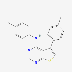 N-(3,4-dimethylphenyl)-5-(4-methylphenyl)thieno[2,3-d]pyrimidin-4-amine