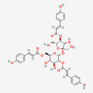 molecular formula C39H40O17 B1164415 1-O-[4-O-(p-Hydroxycinnamoyl)-beta-D-fructofuranosyl]-2-O,6-O-bis(p-hydroxycinnamoyl)-alpha-D-glucopyranose CAS No. 1612239-23-2