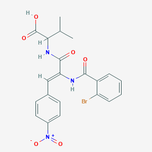 N-[(2Z)-2-{[(2-bromophenyl)carbonyl]amino}-3-(4-nitrophenyl)prop-2-enoyl]valine