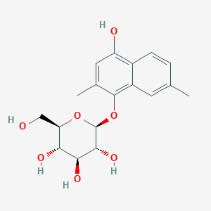 molecular formula C18H22O7 B1164418 2,7-Dimethyl-1,4-dihydroxynaphthalene 1-O-glucoside CAS No. 839711-70-5
