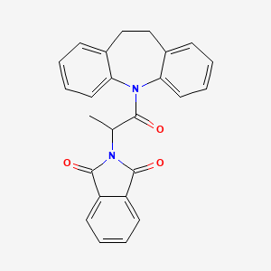 molecular formula C25H20N2O3 B11644211 2-[1-(10,11-dihydro-5H-dibenzo[b,f]azepin-5-yl)-1-oxopropan-2-yl]-1H-isoindole-1,3(2H)-dione 