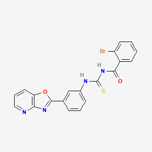 2-bromo-N-{[3-([1,3]oxazolo[4,5-b]pyridin-2-yl)phenyl]carbamothioyl}benzamide