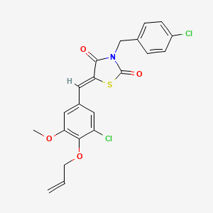 (5Z)-3-(4-chlorobenzyl)-5-[3-chloro-5-methoxy-4-(prop-2-en-1-yloxy)benzylidene]-1,3-thiazolidine-2,4-dione