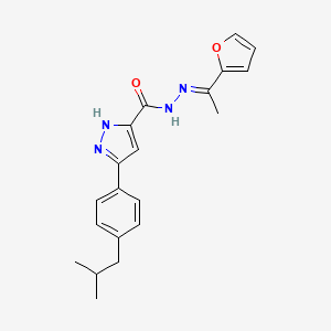 N'-(1-(2-Furyl)ethylidene)-3-(4-isobutylphenyl)-1H-pyrazole-5-carbohydrazide