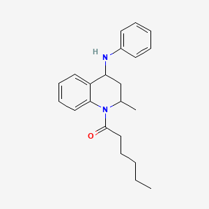 1-(4-anilino-2-methyl-3,4-dihydro-2H-quinolin-1-yl)hexan-1-one