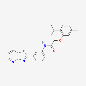 2-[5-Methyl-2-(propan-2-YL)phenoxy]-N-(3-{[1,3]oxazolo[4,5-B]pyridin-2-YL}phenyl)acetamide