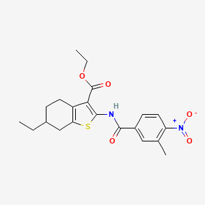 Ethyl 6-ethyl-2-{[(3-methyl-4-nitrophenyl)carbonyl]amino}-4,5,6,7-tetrahydro-1-benzothiophene-3-carboxylate