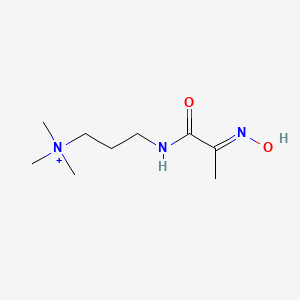 molecular formula C9H20N3O2+ B11644320 3-{[(2E)-2-(hydroxyimino)propanoyl]amino}-N,N,N-trimethylpropan-1-aminium 