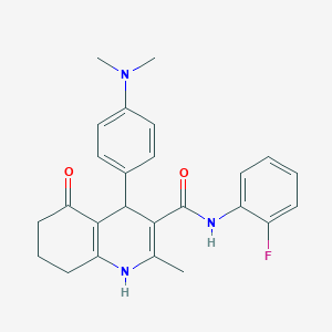 4-[4-(dimethylamino)phenyl]-N-(2-fluorophenyl)-2-methyl-5-oxo-1,4,5,6,7,8-hexahydro-3-quinolinecarboxamide