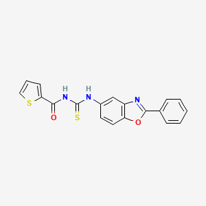 N-[(2-phenyl-1,3-benzoxazol-5-yl)carbamothioyl]thiophene-2-carboxamide