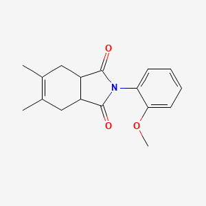 molecular formula C17H19NO3 B11644344 2-(2-Methoxy-phenyl)-5,6-dimethyl-3a,4,7,7a-tetrahydro-isoindole-1,3-dione 