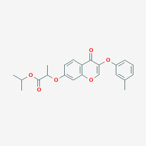 propan-2-yl 2-{[3-(3-methylphenoxy)-4-oxo-4H-chromen-7-yl]oxy}propanoate