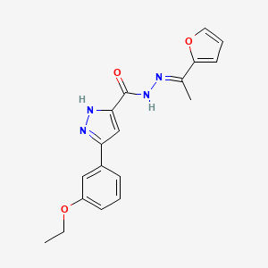 3-(3-ethoxyphenyl)-N'-[(1E)-1-(furan-2-yl)ethylidene]-1H-pyrazole-5-carbohydrazide