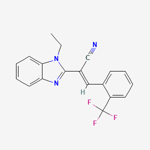 molecular formula C19H14F3N3 B11644449 2-(1-Ethyl-1H-benzoimidazol-2-yl)-3-(2-trifluoromethyl-phenyl)-acrylonitrile 