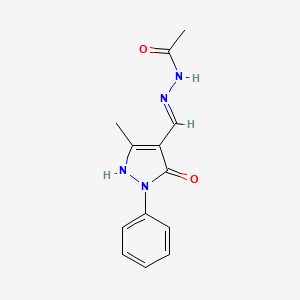 N'-[(E)-(5-hydroxy-3-methyl-1-phenyl-1H-pyrazol-4-yl)methylidene]acetohydrazide