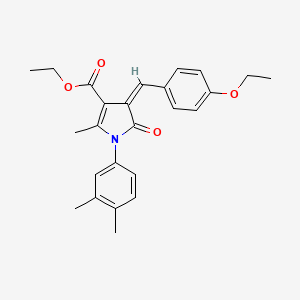 ethyl (4Z)-1-(3,4-dimethylphenyl)-4-(4-ethoxybenzylidene)-2-methyl-5-oxo-4,5-dihydro-1H-pyrrole-3-carboxylate