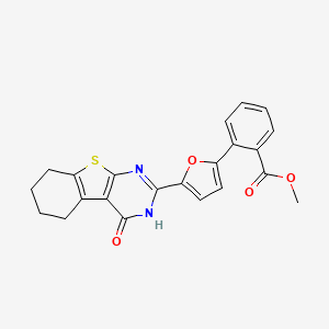 Methyl 2-[5-(4-hydroxy-5,6,7,8-tetrahydro[1]benzothieno[2,3-d]pyrimidin-2-yl)furan-2-yl]benzoate