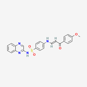 4-{[(1E)-3-(4-Methoxyphenyl)-3-oxoprop-1-EN-1-YL]amino}-N-(quinoxalin-2-YL)benzene-1-sulfonamide