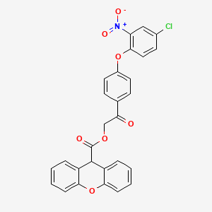 molecular formula C28H18ClNO7 B11644565 2-[4-(4-chloro-2-nitrophenoxy)phenyl]-2-oxoethyl 9H-xanthene-9-carboxylate 