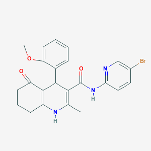 N-(5-bromo-2-pyridinyl)-4-(2-methoxyphenyl)-2-methyl-5-oxo-1,4,5,6,7,8-hexahydro-3-quinolinecarboxamide