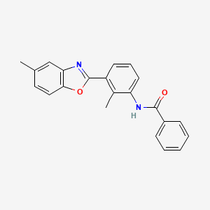 N-[2-methyl-3-(5-methyl-1,3-benzoxazol-2-yl)phenyl]benzamide