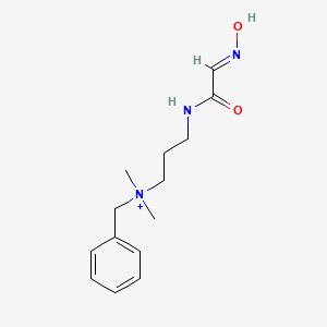 molecular formula C14H22N3O2+ B11644579 N-benzyl-3-{[(2E)-2-(hydroxyimino)acetyl]amino}-N,N-dimethylpropan-1-aminium 