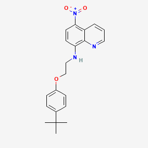 molecular formula C21H23N3O3 B11644595 N-[2-(4-tert-butylphenoxy)ethyl]-5-nitroquinolin-8-amine 