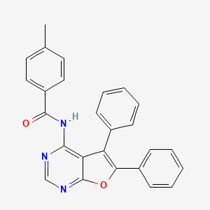 molecular formula C26H19N3O2 B11644623 N-(5,6-diphenylfuro[2,3-d]pyrimidin-4-yl)-4-methylbenzamide 