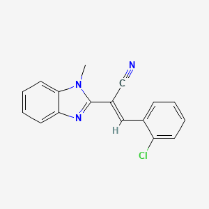 (2E)-3-(2-chlorophenyl)-2-(1-methyl-1H-benzimidazol-2-yl)prop-2-enenitrile