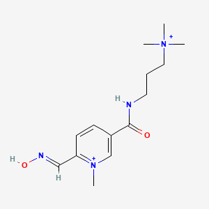 2-[(E)-(hydroxyimino)methyl]-1-methyl-5-{[3-(trimethylammonio)propyl]carbamoyl}pyridinium