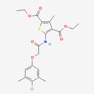 Diethyl 5-{[(4-chloro-3,5-dimethylphenoxy)acetyl]amino}-3-methylthiophene-2,4-dicarboxylate