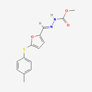 methyl (2E)-2-({5-[(4-methylphenyl)sulfanyl]furan-2-yl}methylidene)hydrazinecarboxylate