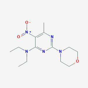 N,N-diethyl-6-methyl-2-(morpholin-4-yl)-5-nitropyrimidin-4-amine