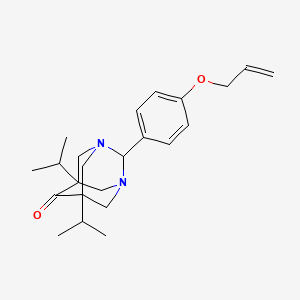 2-[4-(Allyloxy)phenyl]-5,7-diisopropyl-1,3-diazatricyclo[3.3.1.1~3,7~]decan-6-one