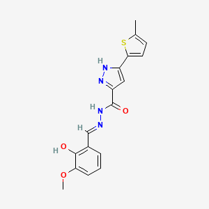 N'-(2-HO-3-Methoxybenzylidene)-3-(5-ME-2-thienyl)-1H-pyrazole-5-carbohydrazide